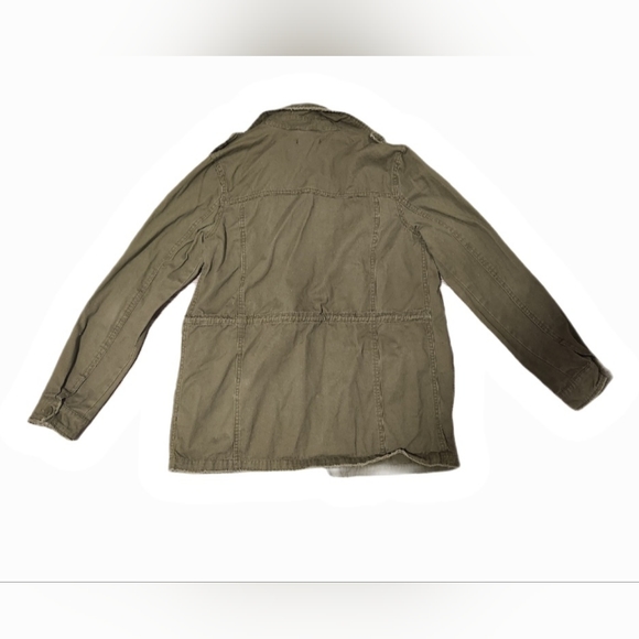 Army green jacket with pink floral pattern - Picture 2 of 5